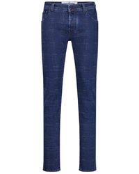 Jacob Cohen - Slim-fit jeans nick im karo-design - Lyst