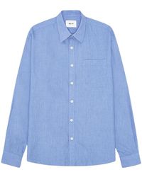 NN07 - Overhemden ,Blauw ,Katoen Deon Chambray Shirt - Lyst