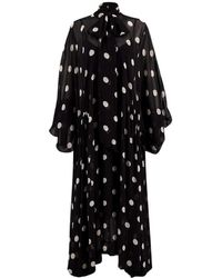 Zimmermann - Crush Tie Neck Billow Jurk - Lyst
