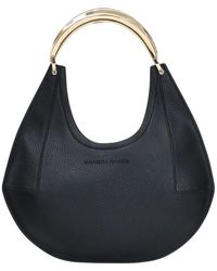 Elisabetta Franchi - Schwarze Handtasche Mit Goldenem Metallgriff - Lyst