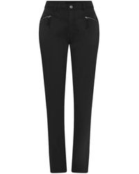 Cro - Broeken ,Zwart ,Katoen Zwarte Skinny Broek Met Ritsdetails - Lyst