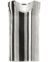 Kiton - Zijden Tanktop Met Kostbare Steekjes Patroon - Lyst