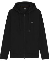BOSS - Hoodies & Sweatvesten ,Zwart ,Katoen C-Spence 01 Zip-Through Hoodie - Lyst