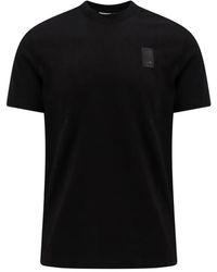 Ferragamo - T-shirt in cotone con logo patch - Lyst