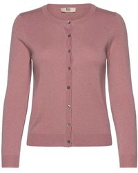 Rosemunde - Zachte Cardigan Met Knopen Woodrose - Lyst