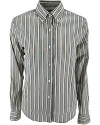 Xacus - Gestreepte Witte Blouse Vrouw - Lyst