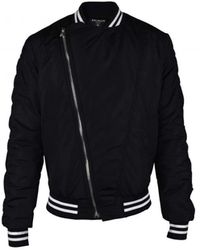 Balmain - Jassen ,Zwart ,Polyester Bomberjack - Lyst