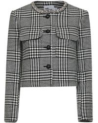 Self-Portrait - Jacket With Houndstooth Pattern - Lyst