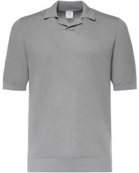 Eleventy - Tops ,Grijs ,Denim Trui Met Korte Mouwen - Lyst