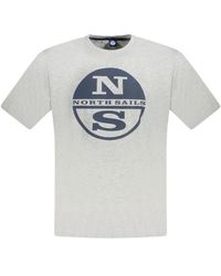 North Sails - Tops ,Grijs ,Katoen Cotton T-Shirt - Lyst