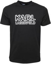 Karl Lagerfeld - Schwarzes aufblasbares logo t-shirt - Lyst