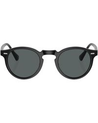 Oliver Peoples - Semi-matt schwarze sonnenbrille - Lyst