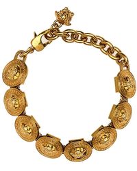 Versace - Accessoires ,Geel ,Medusa Tribute Gouden Armband - Lyst