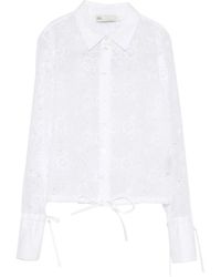 Tory Burch - Broderie Anglaise Hemdbluse - Lyst