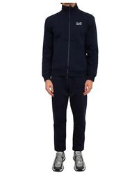 EA7 - Fitness ,Blauw ,Katoen Trainingspak - Lyst