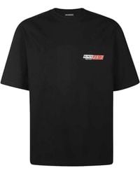 Balenciaga - Oversized Logo Print Schwarzes T-Shirt - Lyst