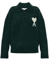 Ami Paris - Poloshirt Met Lange Mouwen - Lyst
