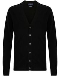 Daniele Fiesoli - Schwarzer woll-cardigan pullover - Lyst