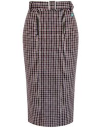 Trussardi - Geruite Midirok - Lyst