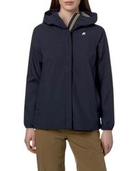 K-Way - Jassen ,Blauw ,Polyester Marguerite Jacket - Lyst