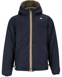 K-Way - Jassen ,Blauw ,Nylon Jack Spacer Nylon Double - Lyst