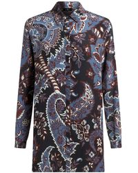 Etro - Overhemden ,Veelkleurig ,Lange Mouw Zijden Blouse - Lyst