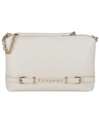 Ermanno Scervino - Weiße Hobo Tasche Mit Kettenriemen - Lyst