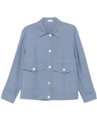 Brunello Cucinelli - Viscose Linen Cardigan - Lyst