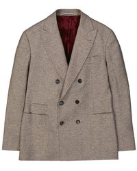 Brunello Cucinelli - Double-Breasted Coats - Lyst
