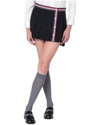Thom Browne - Rokken ,Zwart ,Wol Zwarte Wol Polyester Rok - Lyst