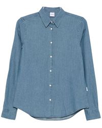 Aspesi - Overhemden ,Blauw ,Denim Denim Shirts - Lyst
