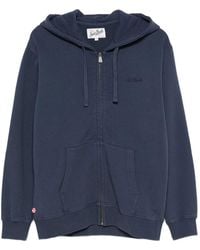 MC2 Saint Barth - Hoodies & Sweatvesten ,Blauw ,Katoen Sweatshirt Met Rits - Lyst