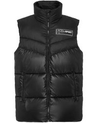 Philipp Plein - Fitness ,Zwart ,Nylon Down Vest - Lyst