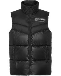 Philipp Plein - Fitness ,Zwart ,Nylon Down Vest - Lyst