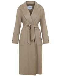 Max Mara - Jassen ,Bruin ,Leer Ribelle Coat - Lyst