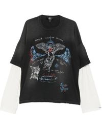 Represent - Tops ,Zwart ,Katoen Heavier Than The Heavens Long Sleeve T-Shirt - Lyst