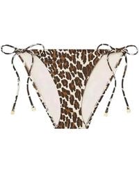 Tory Burch - Geprinte String Bikini Broekje - Lyst
