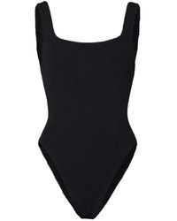 Hunza G - Badmode ,Zwart ,Square Neck Swimsuit - Lyst