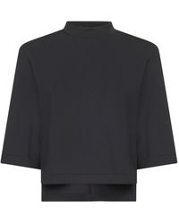 Moncler - Tops ,Zwart ,Polyester Zwarte T-Shirts En Polos - Lyst