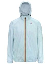 K-Way - Klar Blaue Wasserdichte Winddichte Jacke - Lyst