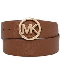 Michael Kors - Wendegürtel Aus Genarbtem Leder - Lyst
