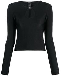 Ksubi - Tops ,Zwart ,Nylon Zwarte Keyhole Trui Top - Lyst