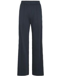 Part Two - Elastische Taille Straight-Leg Dunkelblaue Hose - Lyst
