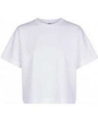 Alpha Studio - Tops ,Wit ,Katoen Stretch Jersey T-Shirt - Lyst