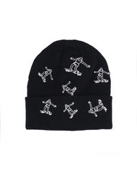 Thrasher - Accessoires ,Zwart ,Zwarte Beanie Muts Met Geborduurd Logo - Lyst