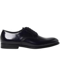 Doucal's - Schoenen ,Zwart ,Leer Klassieke Zwarte Brogue Leren Schoenen - Lyst