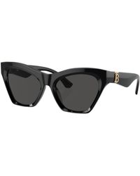 Burberry - Cat-eye occhiali da sole grigio scuro - Lyst