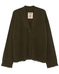 Uma Wang - Grüner Kaschmir V-Ausschnitt Pullover - Lyst