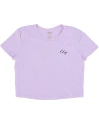 Obey - Orchid Petal Cropped Tee T-Shirt - Lyst