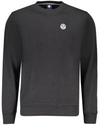 North Sails - Hoodies & Sweatvesten ,Zwart ,Katoen Zwarte Katoenen Sweatshirt Met Applique Logo - Lyst